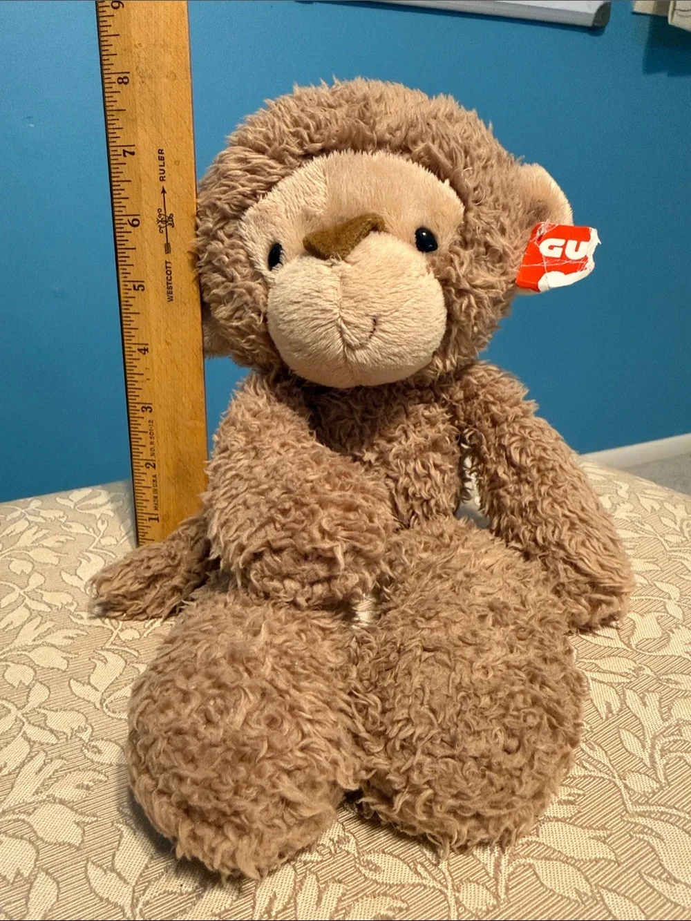NWT Gund Brown Curly Plush Monkey Stuffed Animal